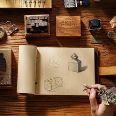 Brown Leather Bound Sketchbook A5 Leather Sketchbook Leather Bound Journal - iwalletsmen
