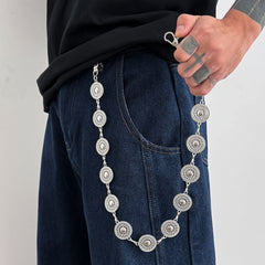Round Plate Wallet Chain for Women 