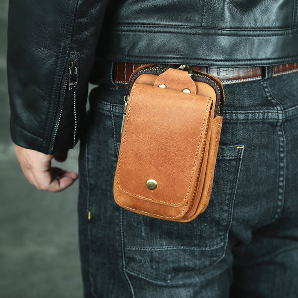 Mobile Phone Belt Holder Cell Phone Holsters with Belt Loop Leather Cell Phone Holster Leather Belt Pouch