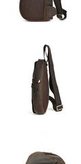 Brown Leather Sling Bag for Men 