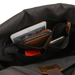 Vintage Travel Rucksack For Men - Side View - iwalletsmen