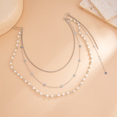 Pearl Wallet Chains Womens Triple Wallet Chain 