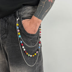 Diamond Triple Wallet Chain 
