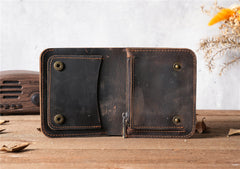 Mens Bifold Wallet With Snap Closure 