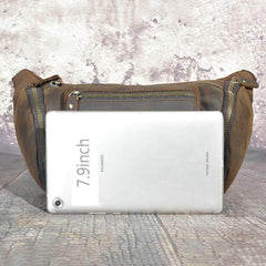 Brown Leather Waist Pack - iwalletsmen