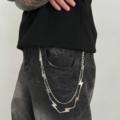 Mens Lightning Wallet Chain Cool Biker Wallet Chain - iChainWallets