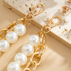 Double Wallet Chain Gold Beaded Wallet Chain for Women - iChainWallets