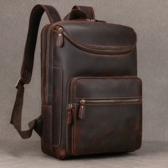 Vintage Crazy Horse Leather Backpack - FYYY04591041