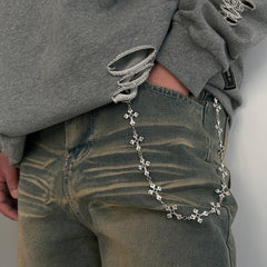 Cross Wallet Chain Mens Cross Biker Wallet Chain - iChainWallets