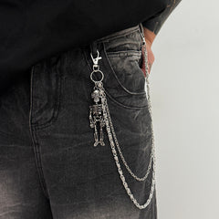 Skull Wallet Chain Double Wallet Chain - iChainWallets