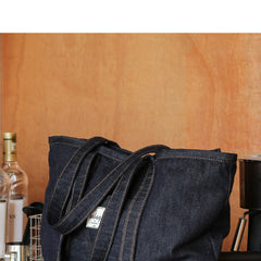 Womens Blue Denim Large Tote Bag Denim Handbag Denim Large Tote Shoulder Bag for Men Women