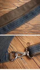 Blue Denim Mens Sling Bag Cool Chest Bag Vintage Blue Denim Sling Bag For Men