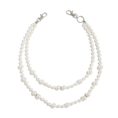 Fake Pearl Wallet Chain for Women Wallet Chain Beaded Double Wallet Chain - iChainWallets