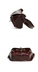 Brown Mens Leather Sling Pack 