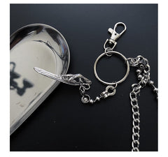 Ball Wallet Chain Double Wallet Chain with Feather Charm - iChainWallets