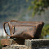 Brown Leather Toiletry Bag Full Grain Leather Toiletry Bag Vintage Mens Toiletry Bag - iwalletsmen