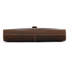 Brown Leather Clutch with Shoulder Strap - iwalletsmen