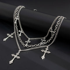 3 Layered Wallet Chain Triple Wallet Chain With Cross - iChainWallets