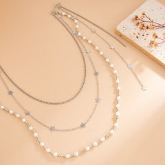 Pearl Wallet Chains Womens Triple Wallet Chain 