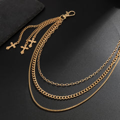Gold Wallet Chain Cool Triple Wallet Chain - iChainWallets