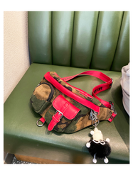 Camouflage Fanny Pack for Men Camouflage Denim Leather Waist Bag Camouflage Belt Bag - Feltify