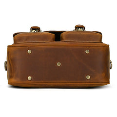 Mens Retro Leather Camera Bag Full Grain Leather Camera Bag - iwalletsmen
