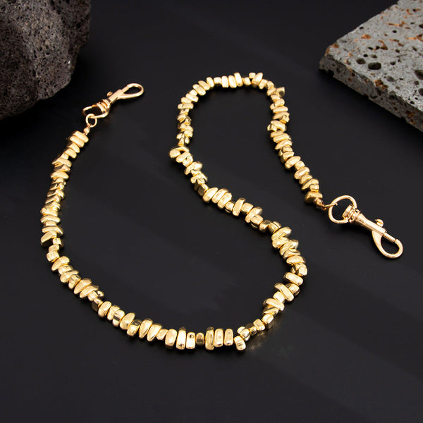 Gold Bead Biker Wallet Chain Beaded Pants Chain Bead Pants Chain - iChainWallets