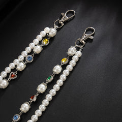 Pearl Wallet Chain Mens Double Wallet Chain Gem Wallet Chain - iChainWallets