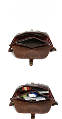 Brown Mens Leather Sling Pack 
