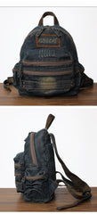 Denim Womens Backpack School Backpacks Blue Vintage Denim Backpacks For Women