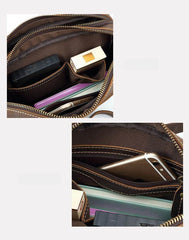 Men's Small Leather Crossbody Bag 