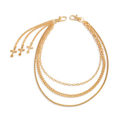 Gold Wallet Chain Cool Triple Wallet Chain - iChainWallets