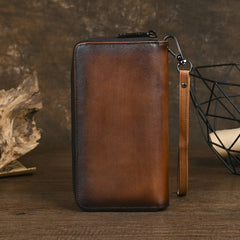 Long Mens Double Zip Wallet Wristlet - iwalletsmen