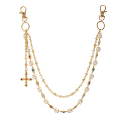 Pearl Wallet Chain for Women Gold Wallet Chain 