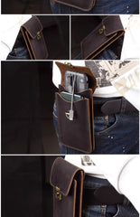 Leather Cell Phone Holster with Belt Loop 