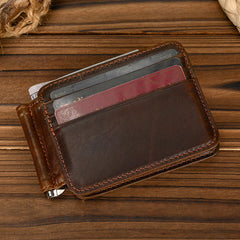 Black Bifold Wallet with Money Clip - Flat Lay View - iwalletsmen