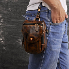 Leather Belt Pouch for Men Cell Phone Holster Waist Bags Belt Bag For Men