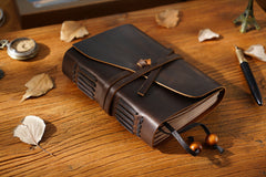 Brown Leather Bound Journal Leather Sketch Journal Soft Leather Journal - iwalletsmen