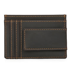 Brown Leather Magnetic Money Clip Wallet Card Holder wallet with Money Clip - iwalletsmen