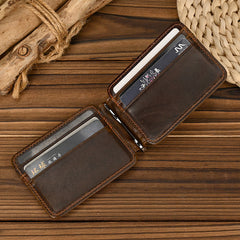 Black Bifold Wallet with Money Clip - Flat Lay View - iwalletsmen
