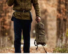 Slim Canvas Mens Waterproof Backpack Slim Waxed Hiking Canvas Backpack for Men