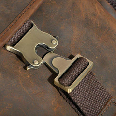 Dark Brown Mens Leather Waist Pack 