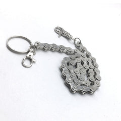 Silver Bike Chain Wallet Chain - side view - iwalletsmen