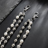 Pearl Wallet Chain Beaded Wallet Chain Diamond Double Wallet Chain - iChainWallets