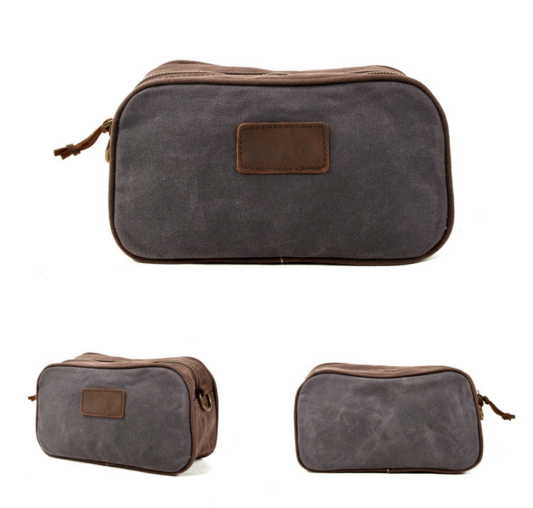 dopp bag for men Mens Waxed Canvas Dopp Kit Convertible Mini Shoulder Bag Canvas Toiletry Bag for Men