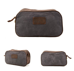 dopp bag for men Mens Waxed Canvas Dopp Kit Convertible Mini Shoulder Bag Canvas Toiletry Bag for Men
