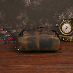 Leather Large Sling Backpack - Texture Detail