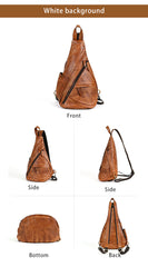Mens Leather Backpack Crossbody Convertible - iwalletsmen