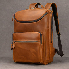 Vintage Crazy Horse Leather Backpack - FYYY04591041