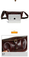 Brown Leather Sling Pack for Men - iwalletsmen